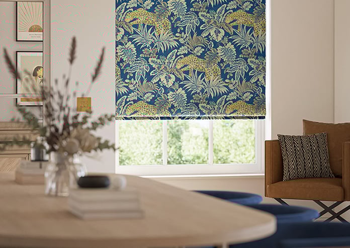 Leopard, Lapis- Motorised Roman Blind - Image 5